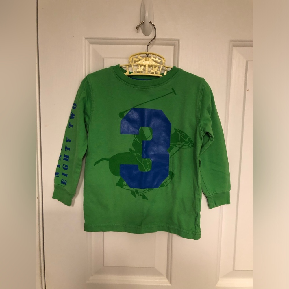 Boys green long sleeve tee